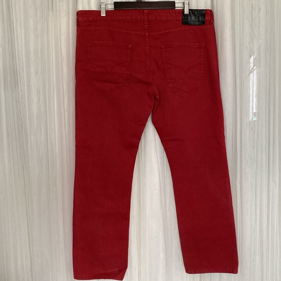 Vintage Guess Women’s button down red jeans! Straight/boots! High rise! Size 36 - Picture 3 of 17